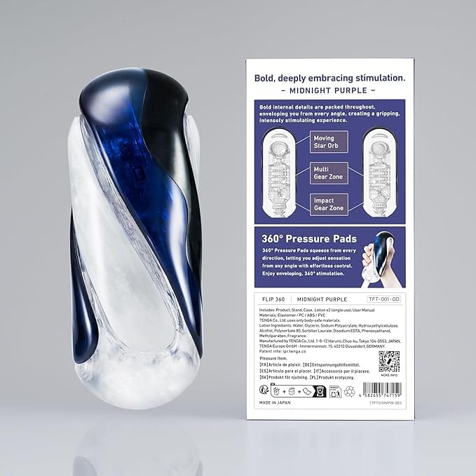 Tenga - Flip 360 Panoramic Pleasure Male Masturbator Midnight Purple