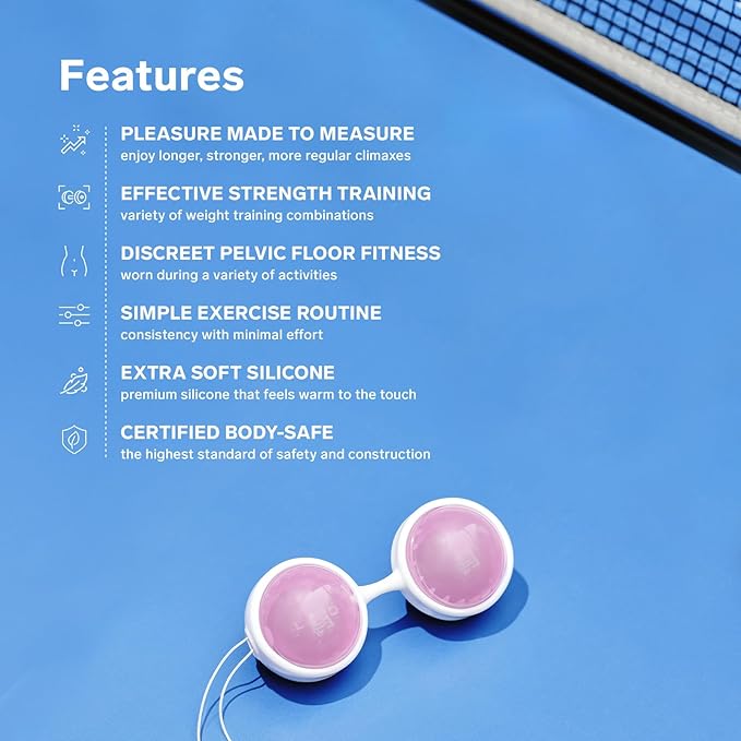 LELO Beads Mini Small Kegel Balls for Woman and for Beginners – Tone your Pelvic Floor with Weighted Balls Kit