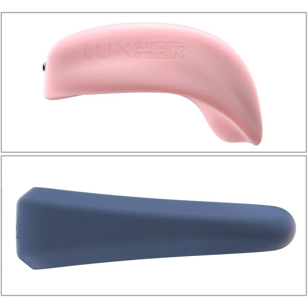 Kiiroo - Luxus App-Controlled Clit Massager Cock Ring Couple's Massager Set (Pink/Blue)