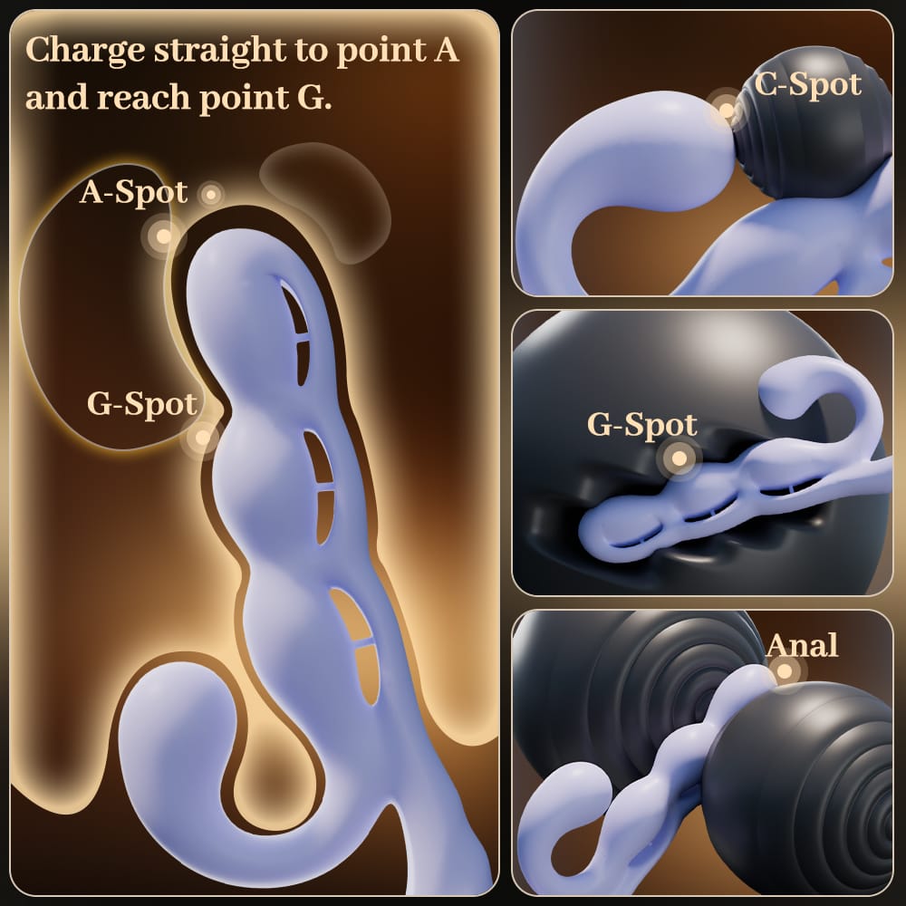 YEAIN Purple Grape App-Control Rabbit Vibrator with G-Spot & Clitoral Stimulation YEAIN 紫葡萄APP智能遥控兔耳震动棒女用