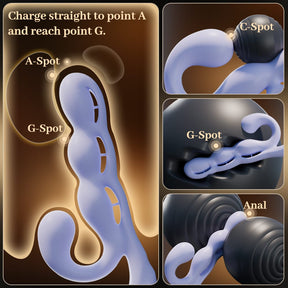 YEAIN Purple Grape App-Control Rabbit Vibrator with G-Spot & Clitoral Stimulation YEAIN 紫葡萄APP智能遥控兔耳震动棒女用