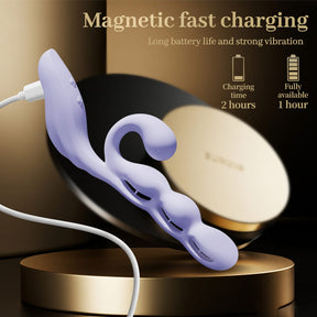 YEAIN Purple Grape App-Control Rabbit Vibrator with G-Spot & Clitoral Stimulation YEAIN 紫葡萄APP智能遥控兔耳震动棒女用