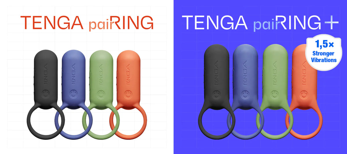 Tenga - PaiRING Couple Vibrator Coral