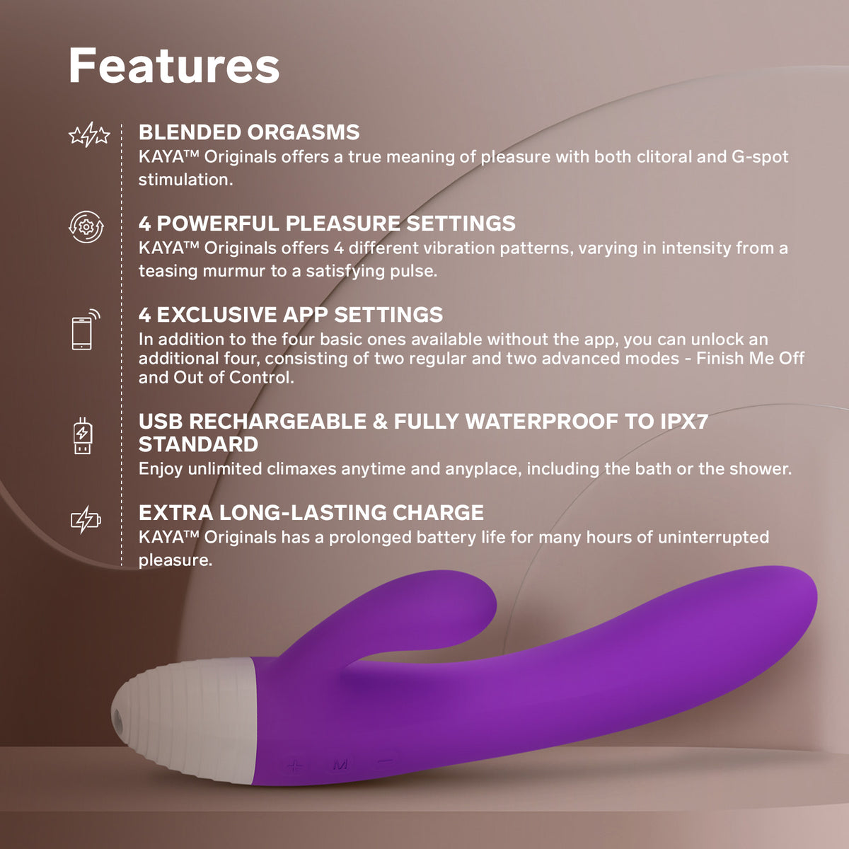 LELO KAYA Originals with App Control Rabbit Vibrator 优雅愉悦专为女性设计的奢华按摩器