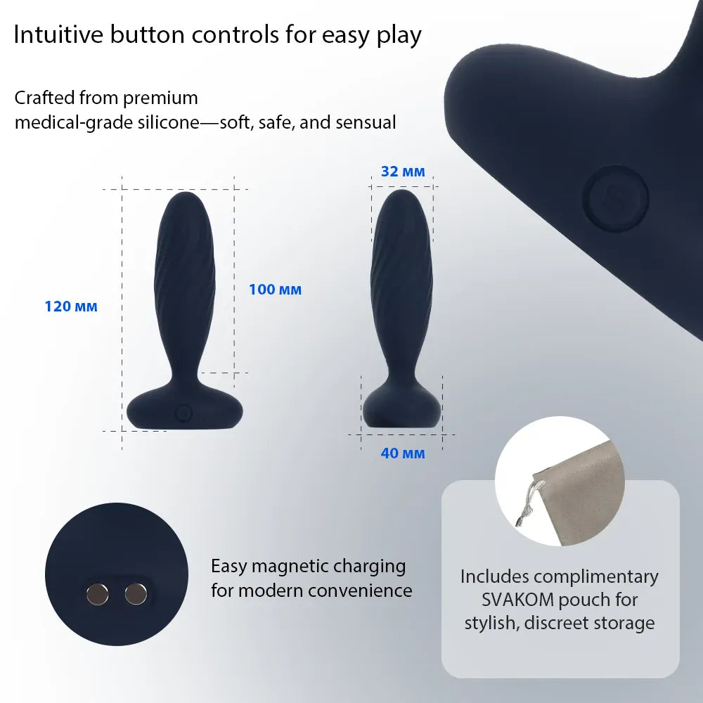 SVAKOM  Jordan PLUS Retractable Strong-Vibration Heated Anal Plug Toy  司沃康svakom易凯PLUS肛塞后庭伸缩强震加热肛门神器
