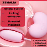 ZEMALIA Whale AI Auto Heating Suction & Licking Bullet Vibrator