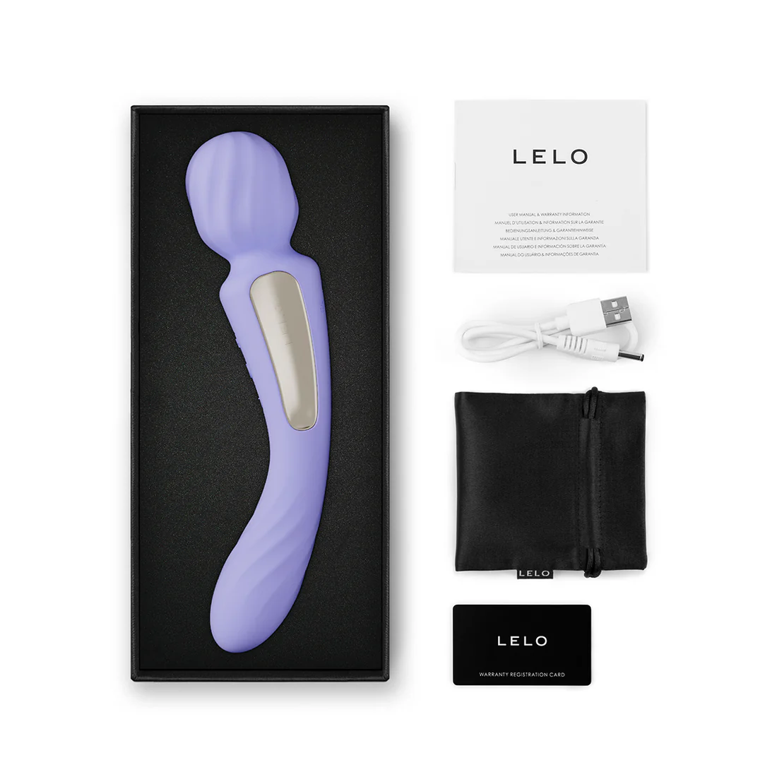 Lelo - Switch App-Controlled Double-sided Wand Vibrator Lilac and Pink
