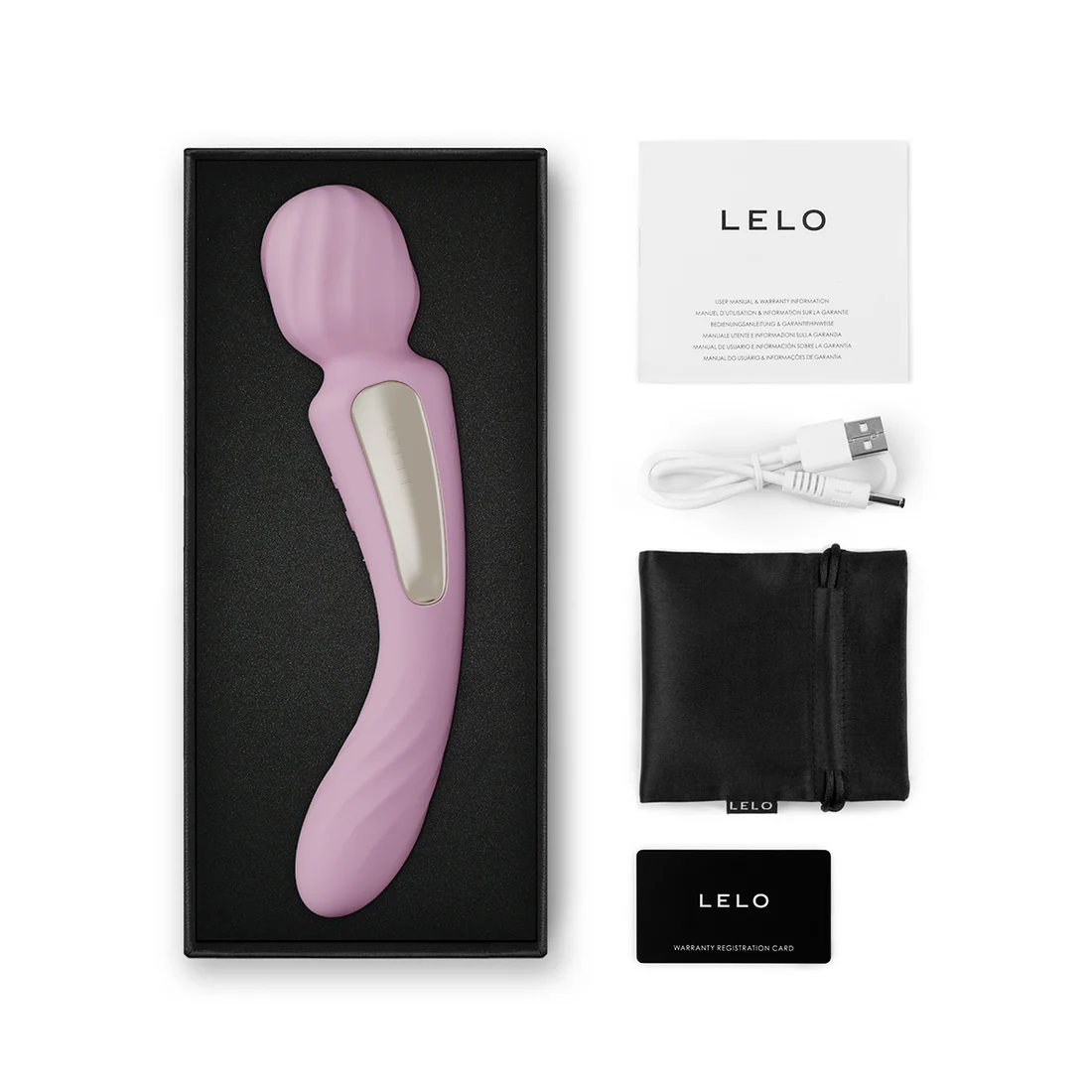 Lelo - Switch App-Controlled Double-sided Wand Vibrator Lilac and Pink