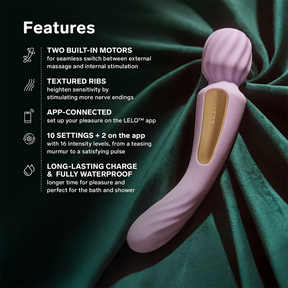 Lelo - Switch App-Controlled Double-sided Wand Vibrator Lilac and Pink