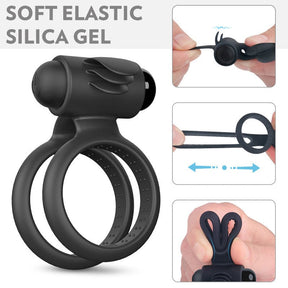 S-Hande Dual Cock Ring Crawler Vibrator Ring For Him