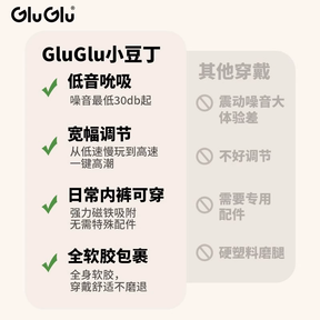 GluGlu Mini Jump Egg Remote Control Wearable Vibrator Strong Vibration & Suction 小豆丁跳蛋遥控外出穿戴情趣玩具