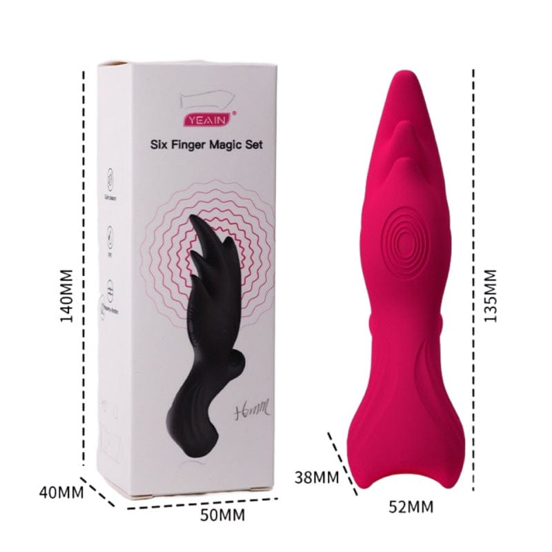 Yeain SixFinger Magic Sleeve Vibrator Set Adult toys vibrator for couple