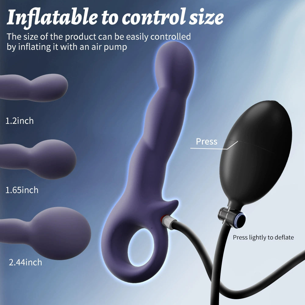 Explorer APP-Controlled Inflatable Anal Plug | Expandable Vibrator for Men & Women  探索者APP控制充气膨胀肛塞男女后庭震动棒成人自慰器