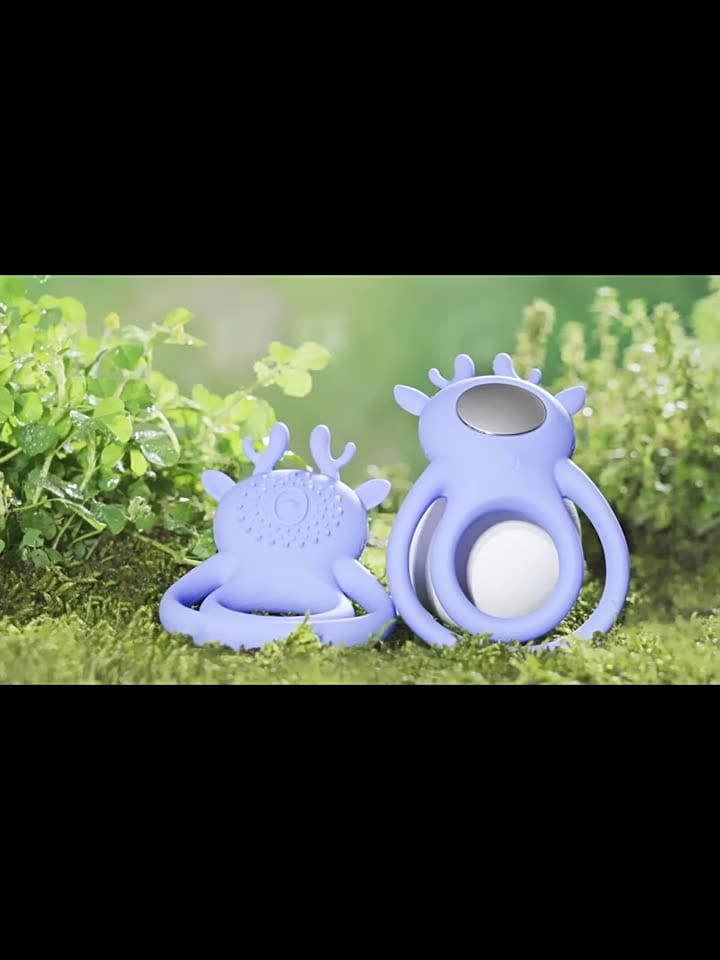 Jissbon Little Moose Dual Ring Vibrating Cock Ring For Him For Couple