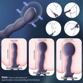 Explorer APP-Controlled Inflatable Anal Plug | Expandable Vibrator for Men & Women  探索者APP控制充气膨胀肛塞男女后庭震动棒成人自慰器