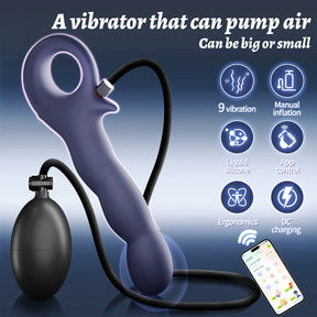Explorer APP-Controlled Inflatable Anal Plug | Expandable Vibrator for Men & Women  探索者APP控制充气膨胀肛塞男女后庭震动棒成人自慰器