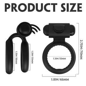 S-Hande Dual Cock Ring Crawler Vibrator Ring For Him