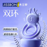 Jissbon Little Moose Dual Ring Vibrating Cock Ring For Him For Couple