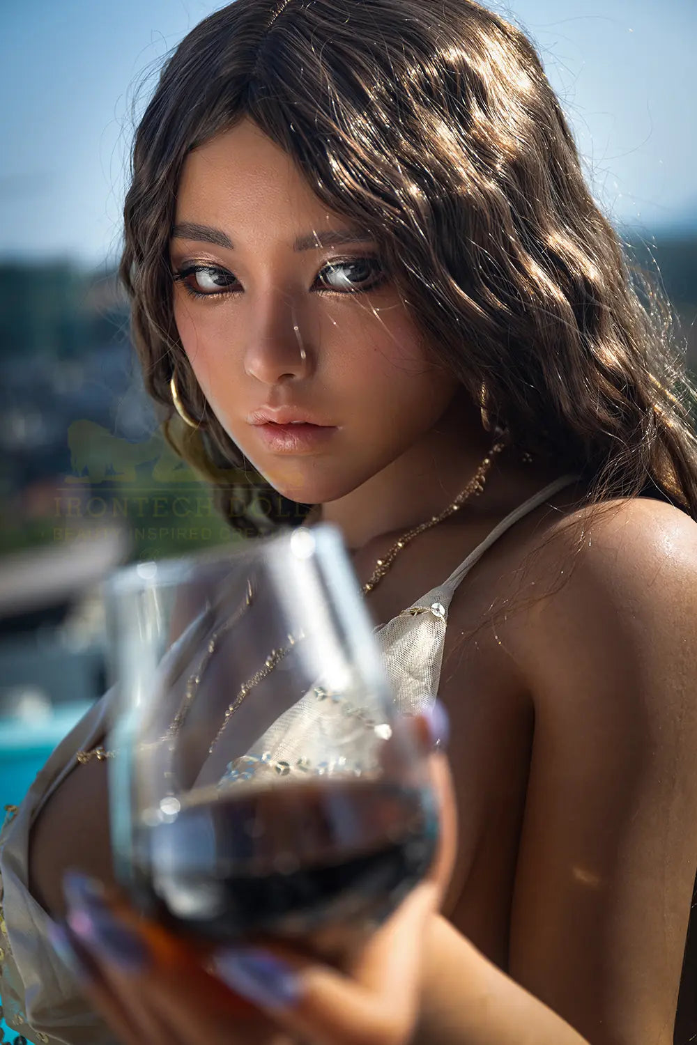 Irontech Curly Hair Tan Sex Doll 164cm S40 Eileen Full Silicone