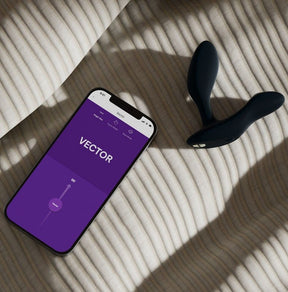 We-Vibe - Vector + Bluetooth App Controlled Vibrating Prostate Massager (Charcoal Black)
