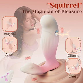 Yeain Squirrel Wearable Electro-Shock Vibrating Egg | Remote-Controlled Strap-On Massager for Women  新品夜樱电击穿戴跳蛋遥控女性自慰震动器具按摩棒