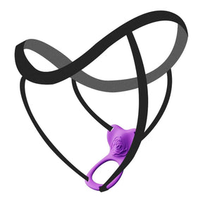 YEAIN Purple Rose Couple Resonance Vibrating Ring – App-Control Smart Intimacy Device YEAIN 紫玫瑰情侣共振振动环充电APP无线遥控震动器