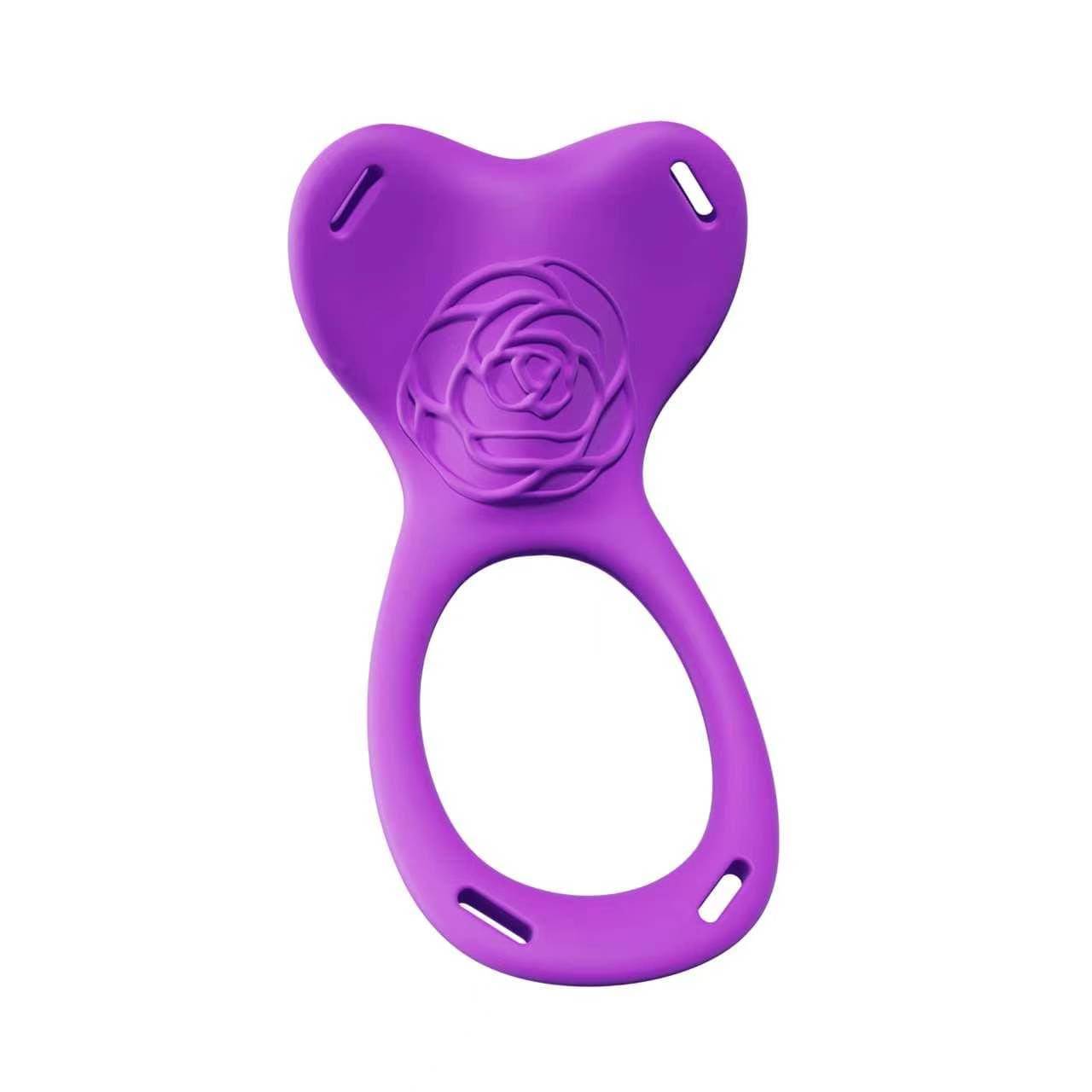 YEAIN Purple Rose Couple Resonance Vibrating Ring – App-Control Smart Intimacy Device YEAIN 紫玫瑰情侣共振振动环充电APP无线遥控震动器
