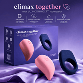 Kiiroo - Luxus App-Controlled Clit Massager Cock Ring Couple's Massager Set (Pink/Blue)
