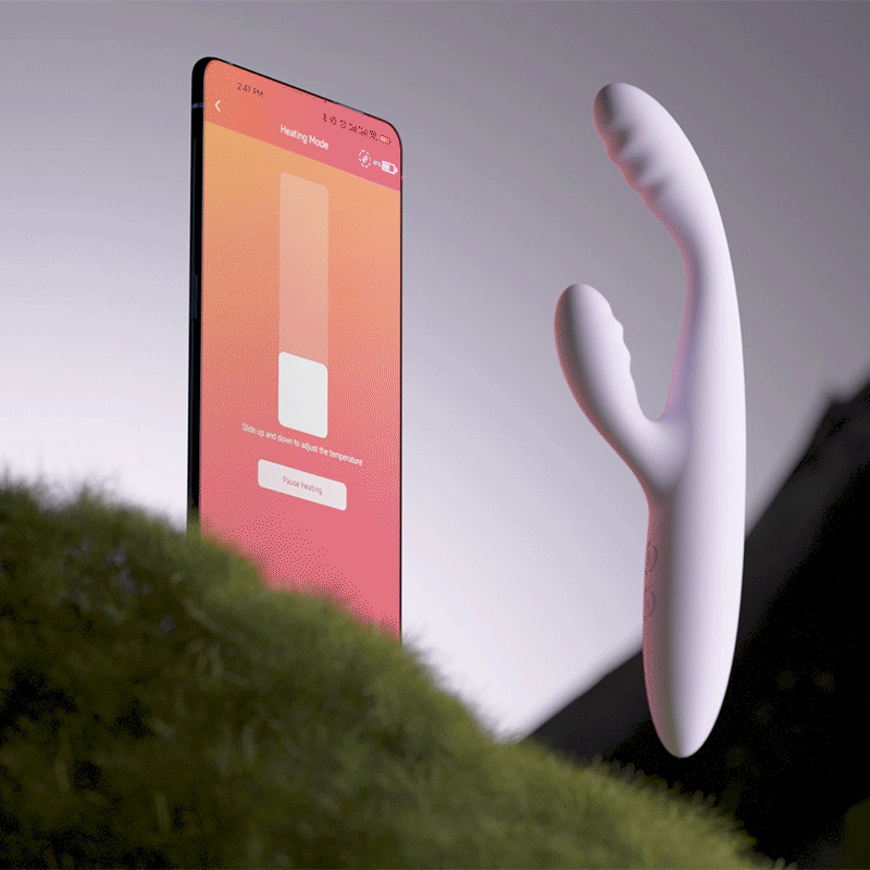 SVAKOM Cici+ 2 App-controlled Slim Rabbit Vibrator Pastel Lilac Cici+ 2 应用程序控制纤细兔形振动棒 – 柔和丁香紫