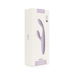 SVAKOM Cici+ 2 App-controlled Slim Rabbit Vibrator Pastel Lilac Cici+ 2 应用程序控制纤细兔形振动棒 – 柔和丁香紫