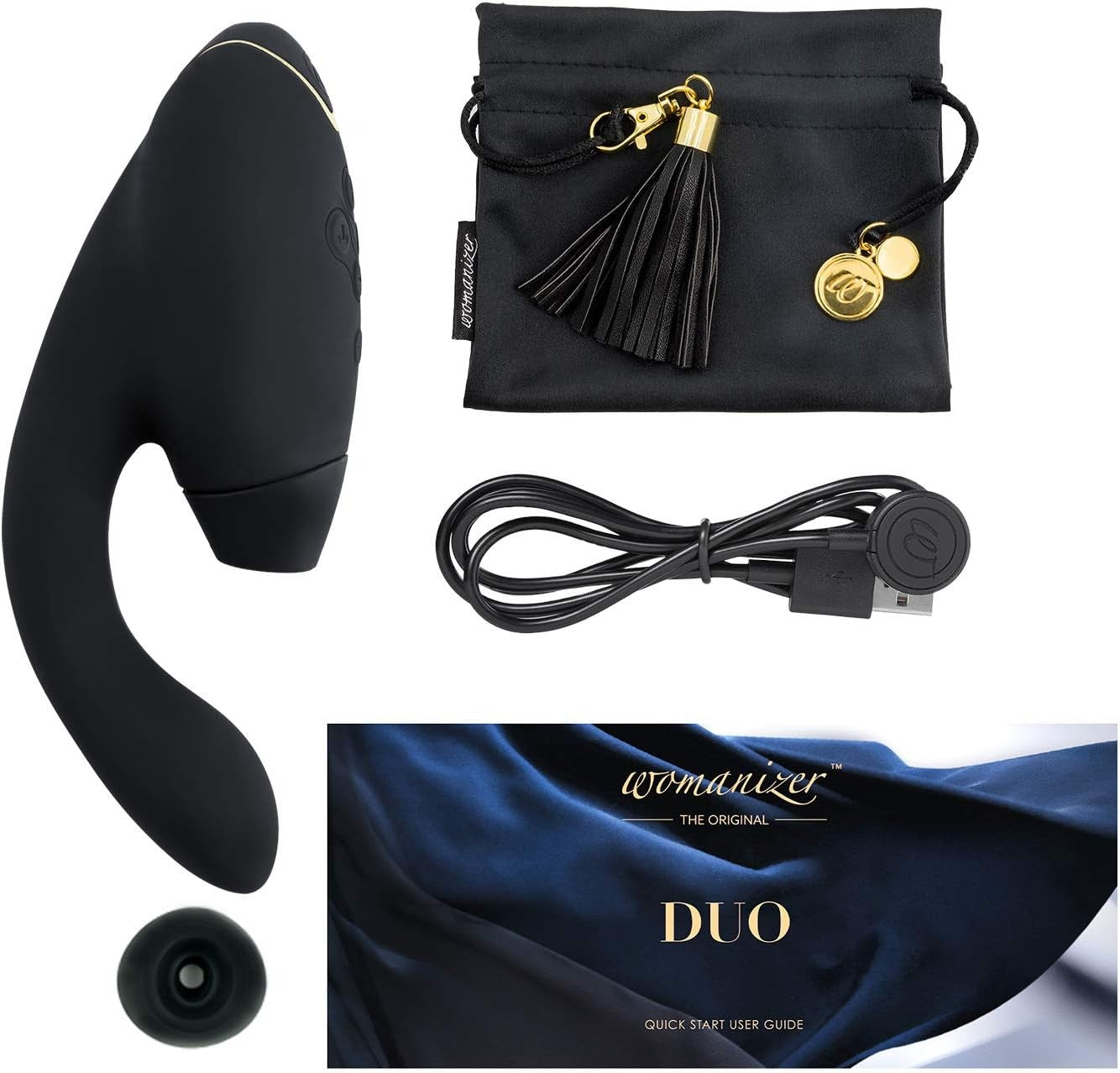 Womanizer Duo Rabbit Vibrator Dual Stimulation Clitoral & G-Spot Vibrating Toy for Women