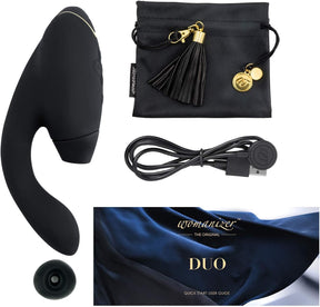 Womanizer Duo Rabbit Vibrator Dual Stimulation Clitoral & G-Spot Vibrating Toy for Women