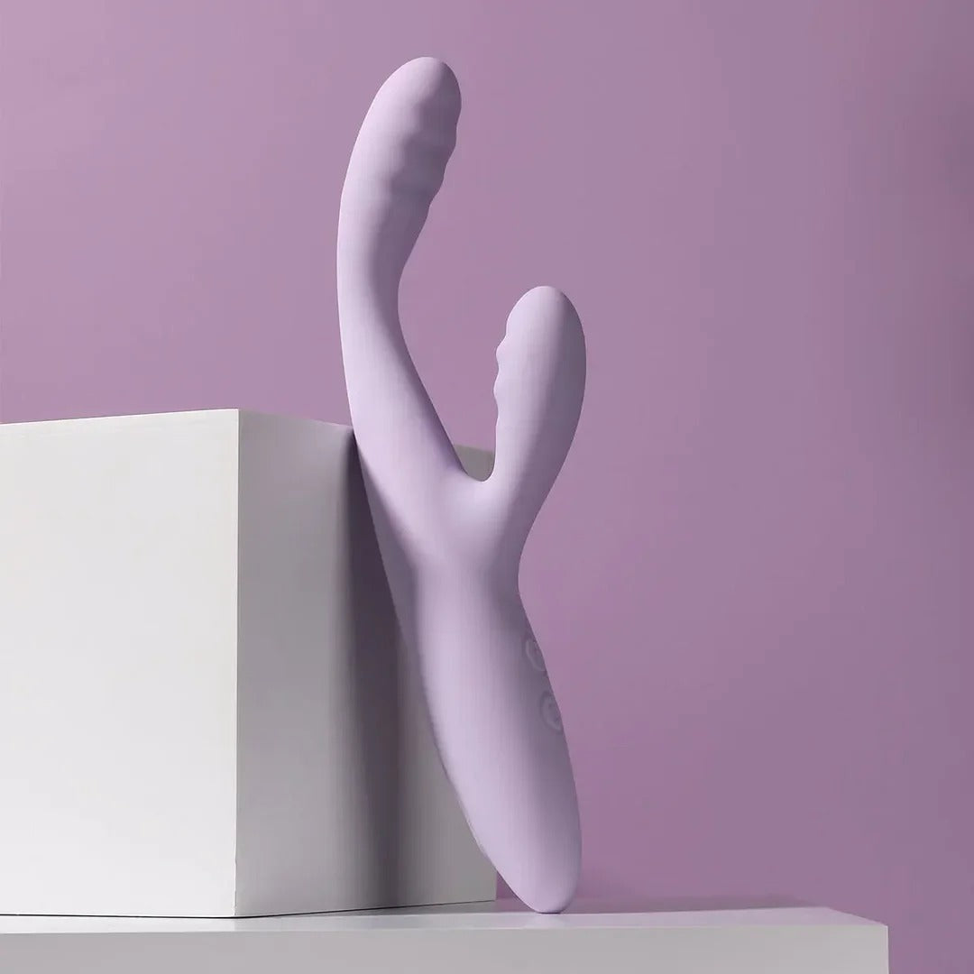 SVAKOM Cici+ 2 App-controlled Slim Rabbit Vibrator Pastel Lilac Cici+ 2 应用程序控制纤细兔形振动棒 – 柔和丁香紫