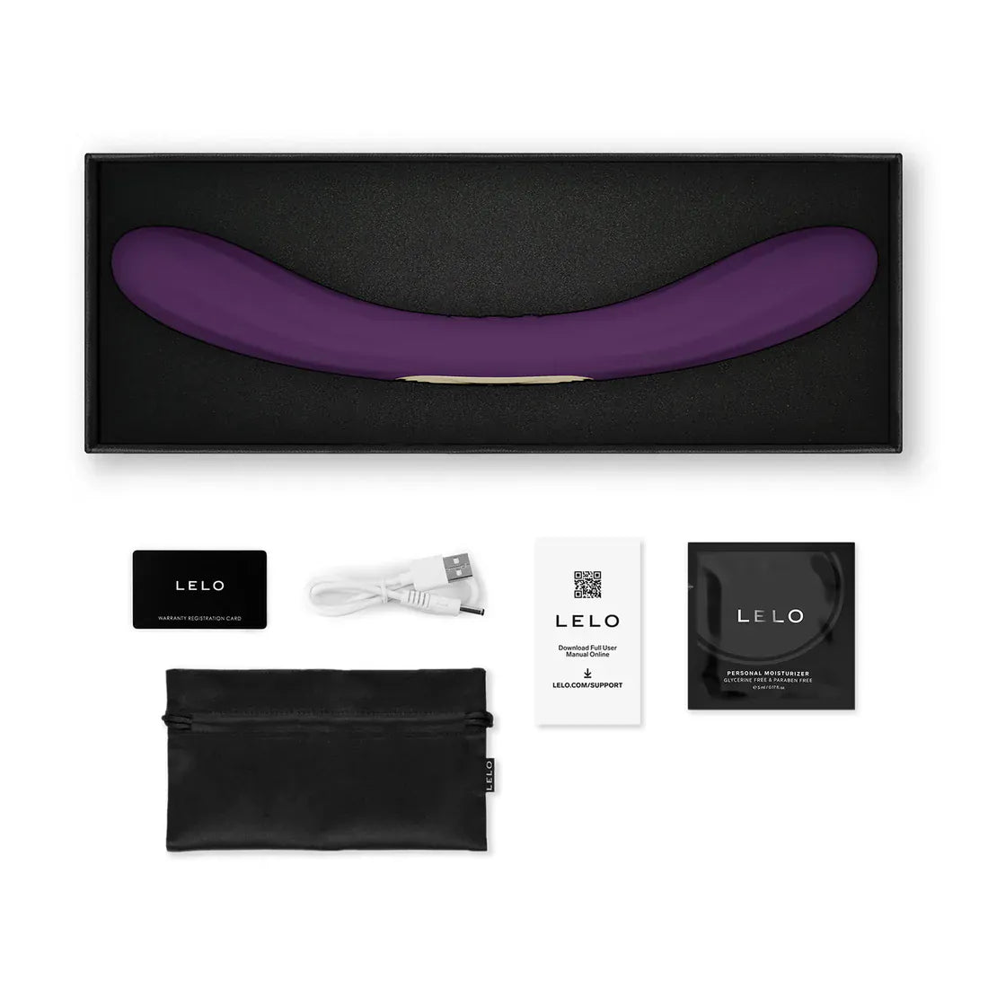 Lelo - Boomerang App-Controlled Dual Ended Vibrator Purple & Coral Red