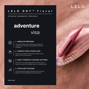 Lelo - Dot Travel Rechargeable Clitoral Pinpoint Vibrator Purple and Pink
