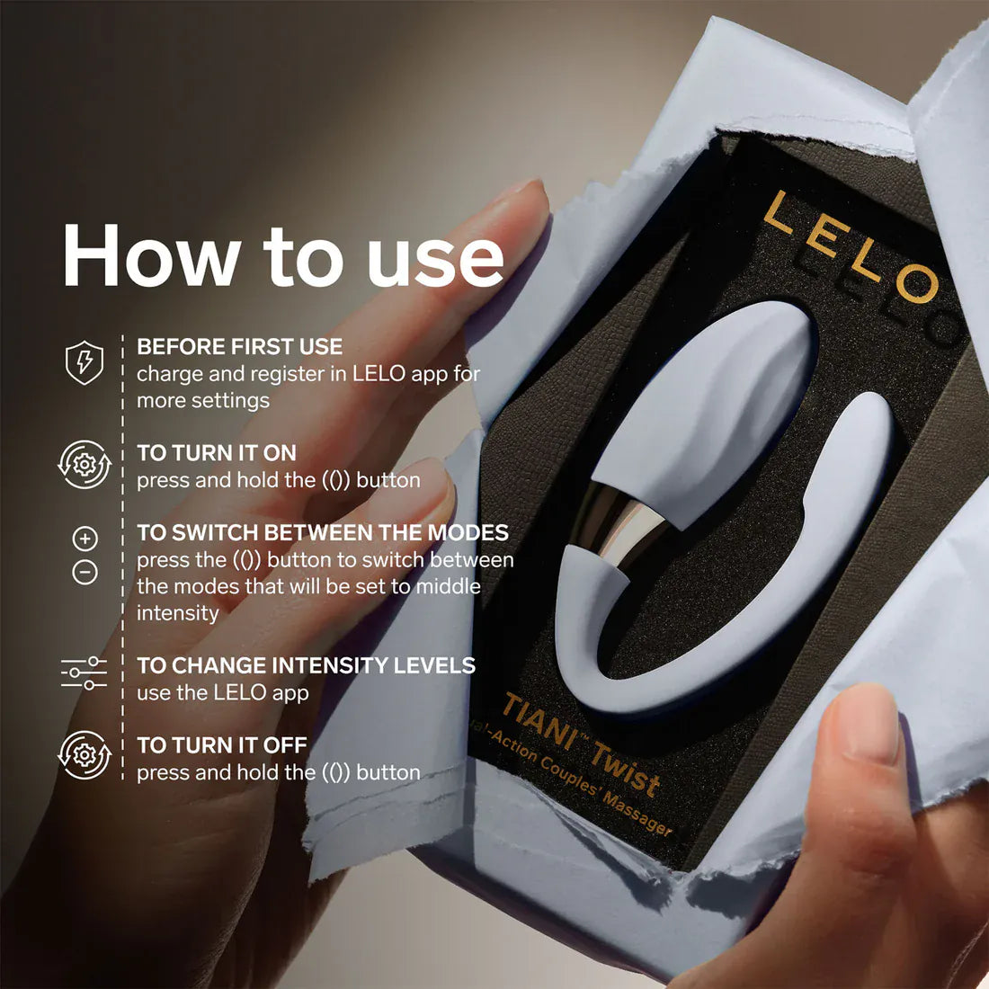 Lelo - Tiani Twist Couple Massager Lavender, Sea Foam , Soft Pink