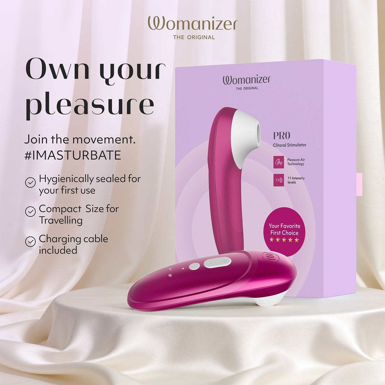 PRE-ORDER: Womanizer PRO Clitoral Stimulator