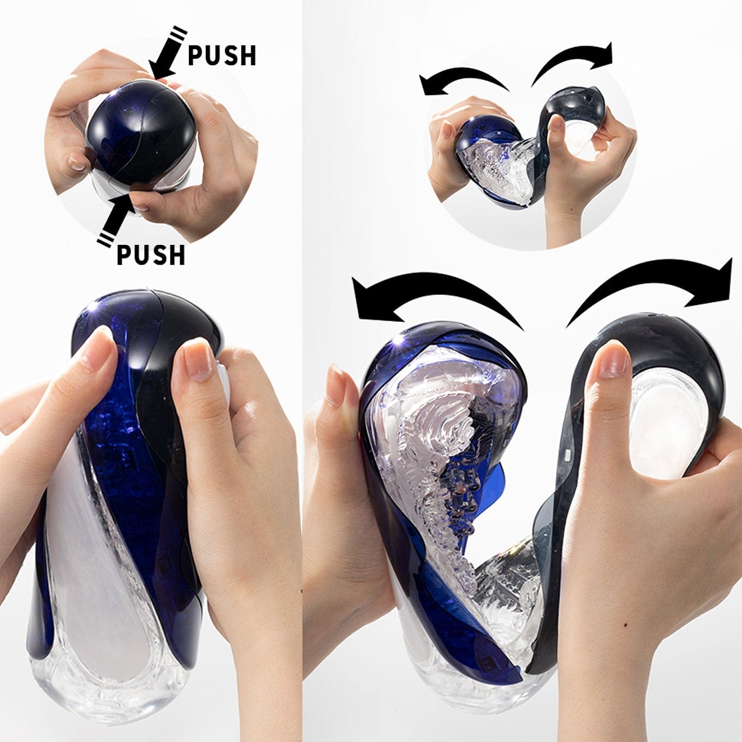 Tenga - Flip 360 Panoramic Pleasure Male Masturbator Midnight Purple