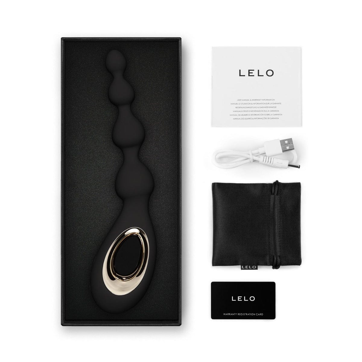 Lelo - Soraya Beads Rechargeable Silicone Anal Massager Black / Violet Dusk