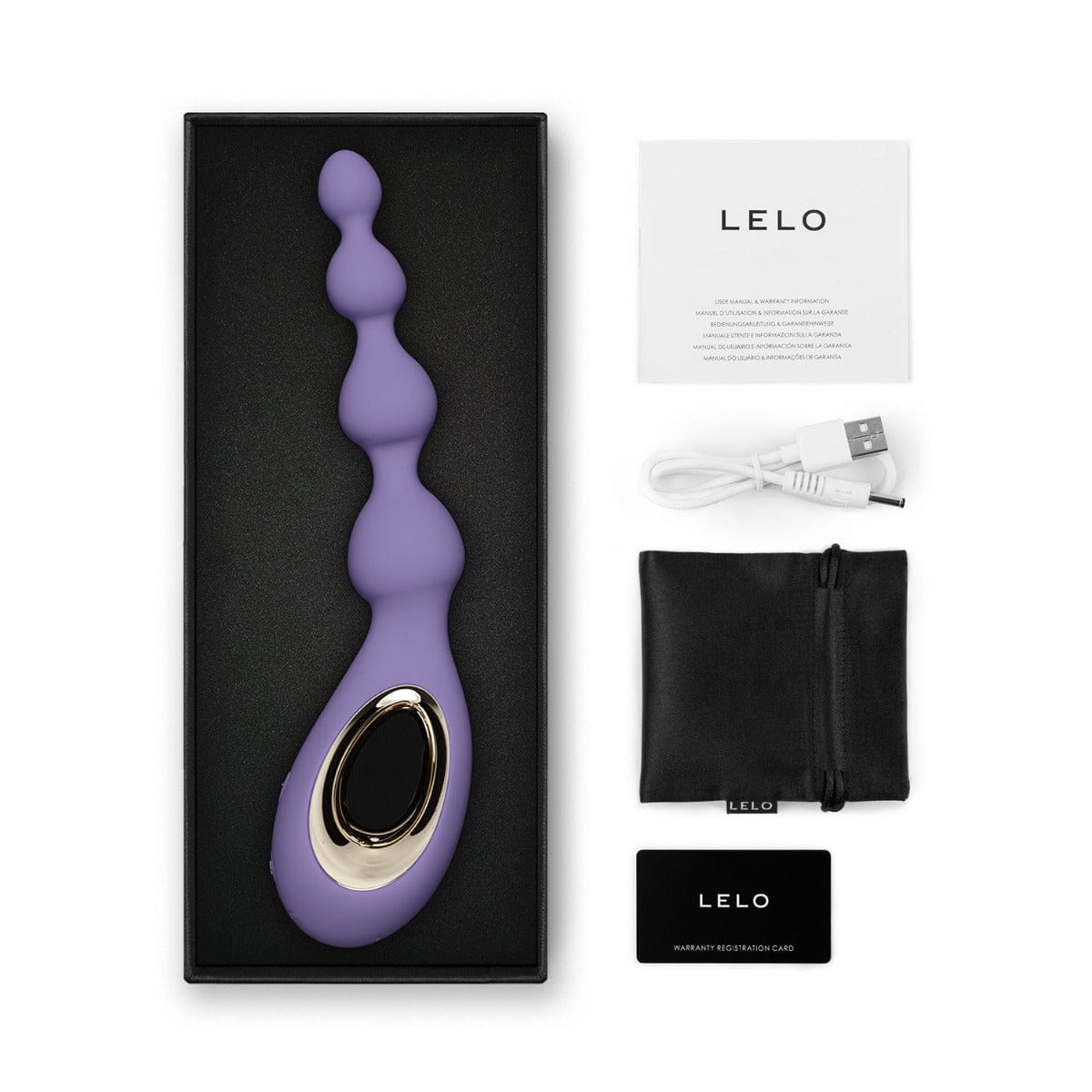 Lelo - Soraya Beads Rechargeable Silicone Anal Massager Black / Violet Dusk