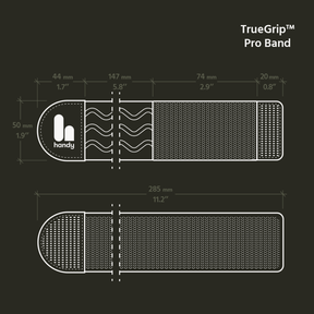 The Handy - TrueGrip Pro Band with Anti-slip Silicone Pattern The Handy Pro 固定带（防滑硅胶纹理）