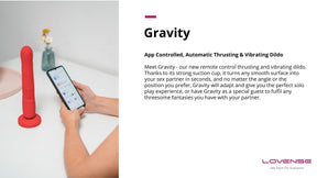 Lovense Gravity App dikawal, tujahan automatik &amp; dildo bergetar