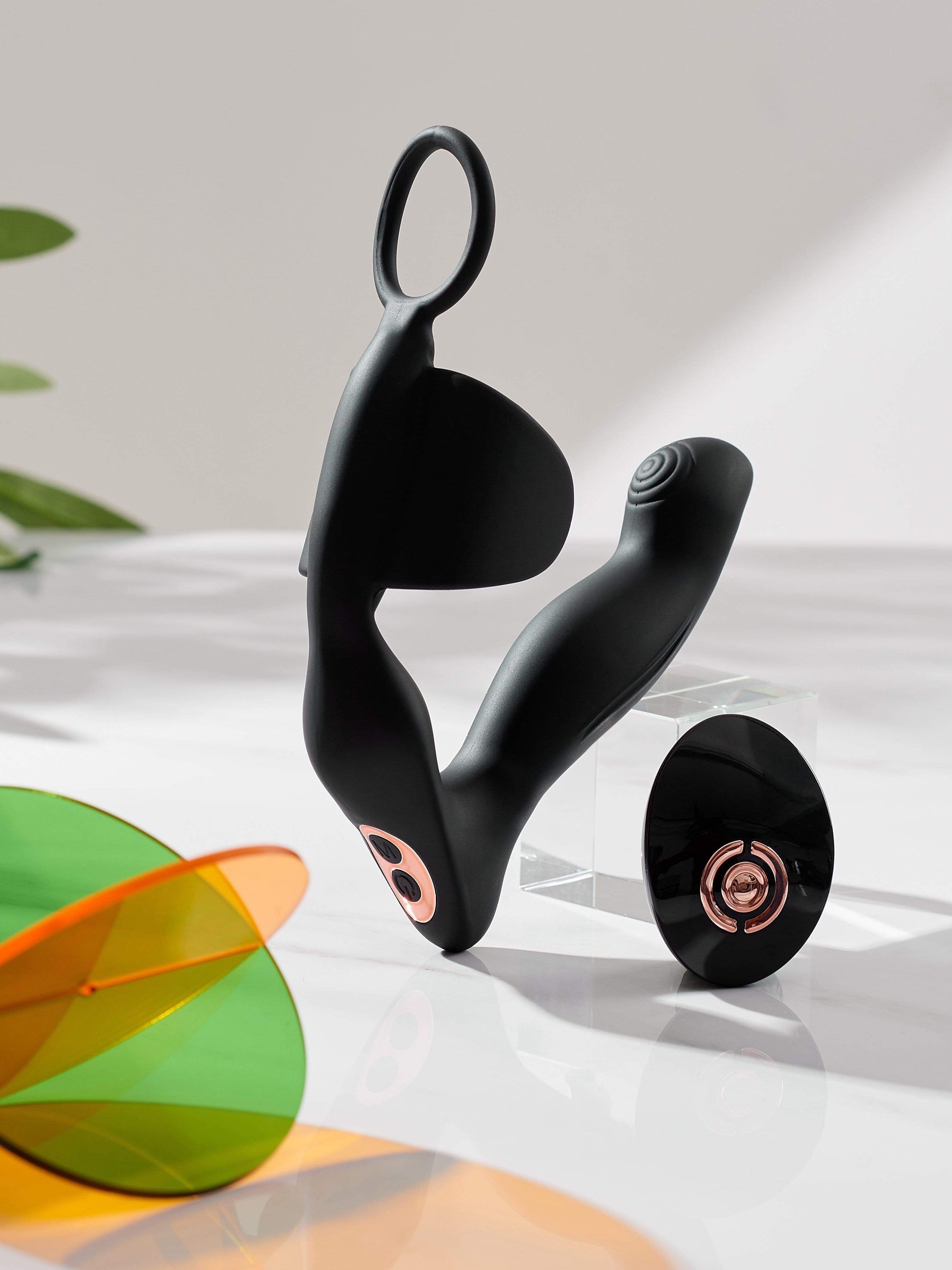 Jun Dao Ai Wireless Cock Ring Prostate Massager With Dual Vibration And Heating For Him