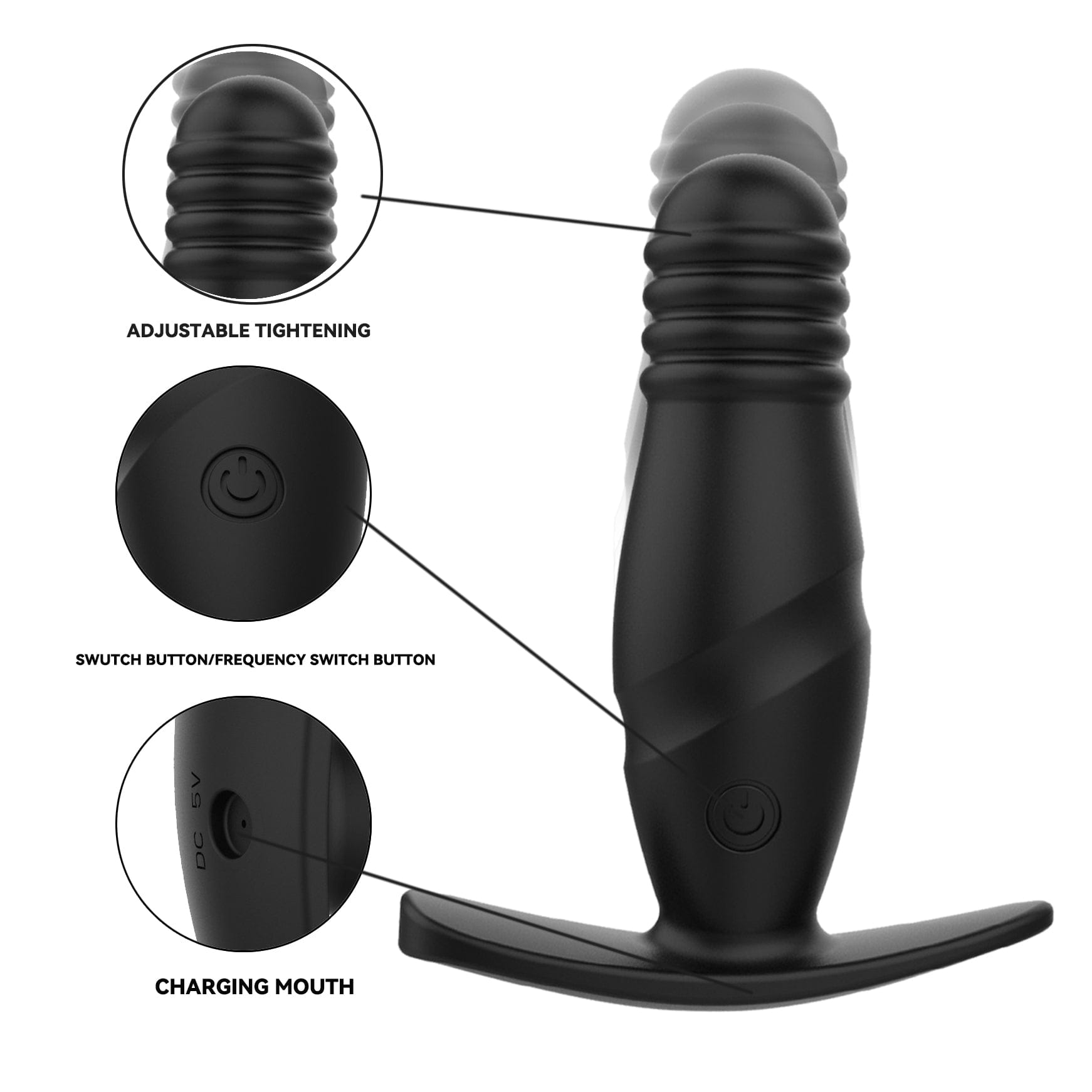 QM Prostate Vibrator dengan kawalan APP Bluetooth