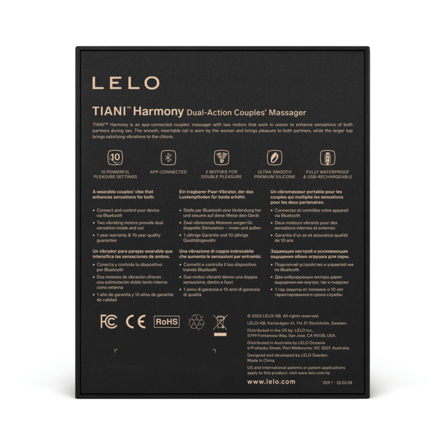 Lelo - Tiani Harmony 双动应用程序控制的情侣振动器