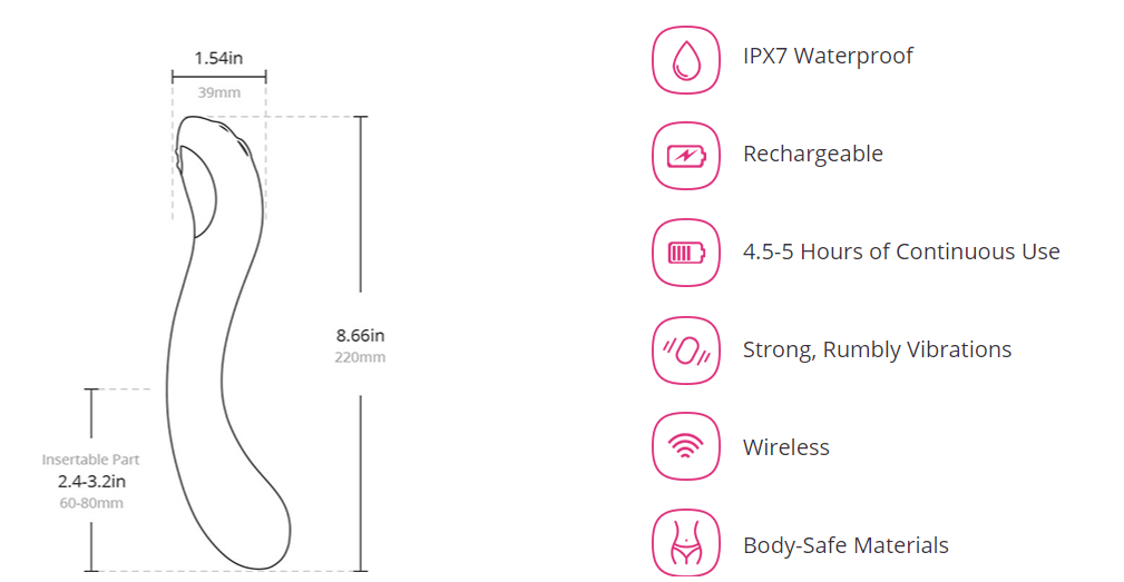 Lovense - Osci 2 App Controlled Oscillating G Spot Vibrator Menghisap Vibrator Vibrator mainan seks untuknya