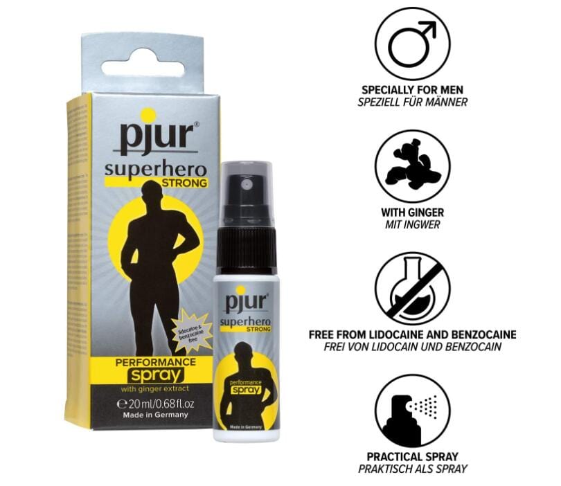 Pjur Superhero Strong Performance + Delay Spray For Men 20ml