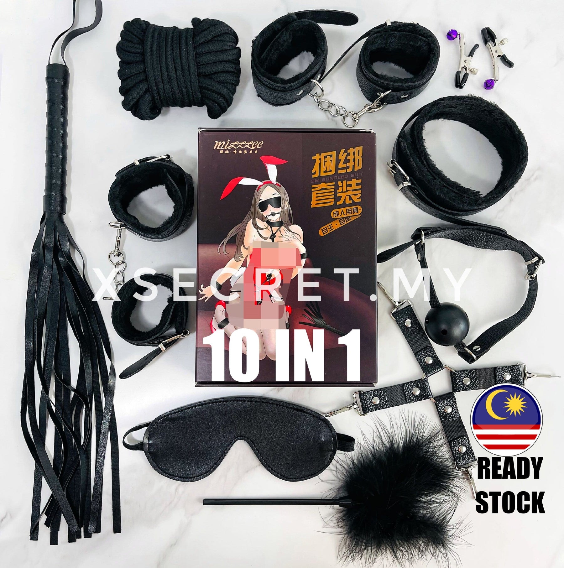 BDSM 10 dalam 1 Kulit Sintetik Mainan Seks Mainan Dewasa Mainan Seks SM BDSM Bondage FETISH ALAT SEKS 10 dalam 1 Kit BDSM