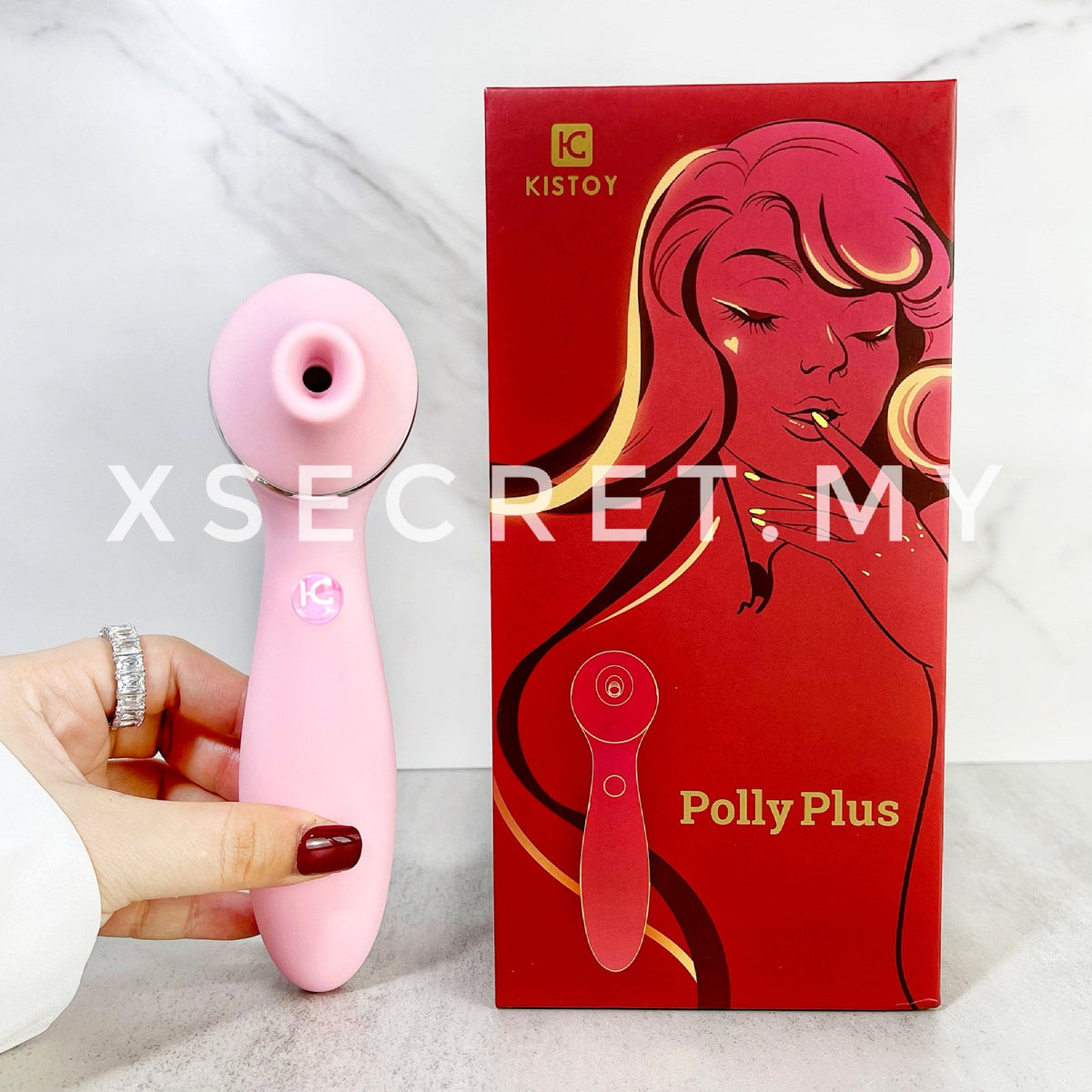 Mainan Kiss Polly Plus Female Oral Seks Kuat Sedutan Pemanas Boleh Dicas semula Vibrator