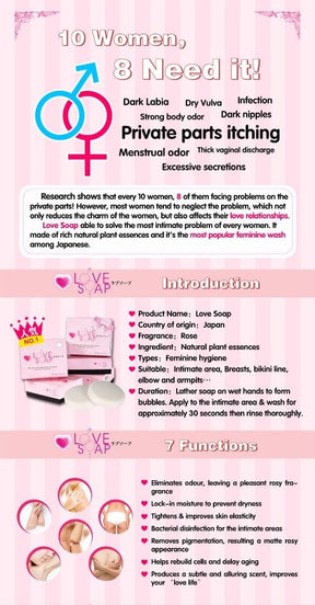 Love soap by Cutie zone 60g Body Care feminine wash kebersihan alat kelamin